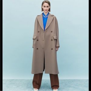 New Zara Manteau wool warm coat premium edition marron/taupe